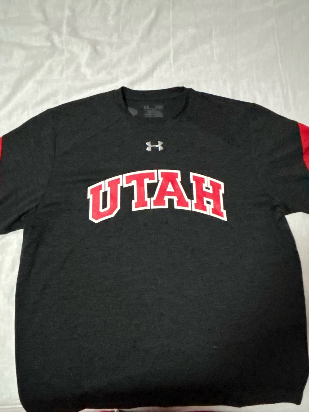 Under Armour Black Crewneck with Red Utah Lettering